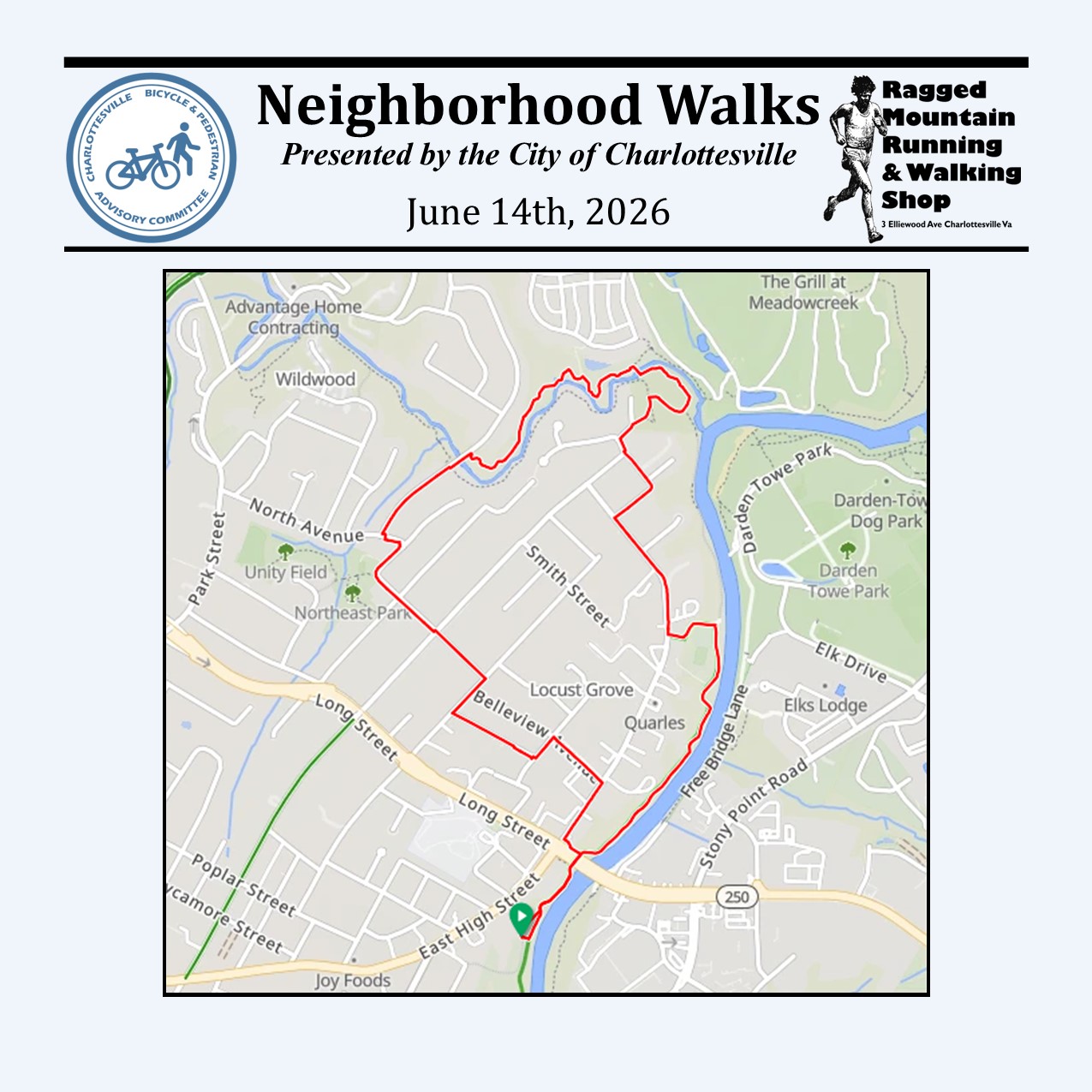 Locust Grove Walk route