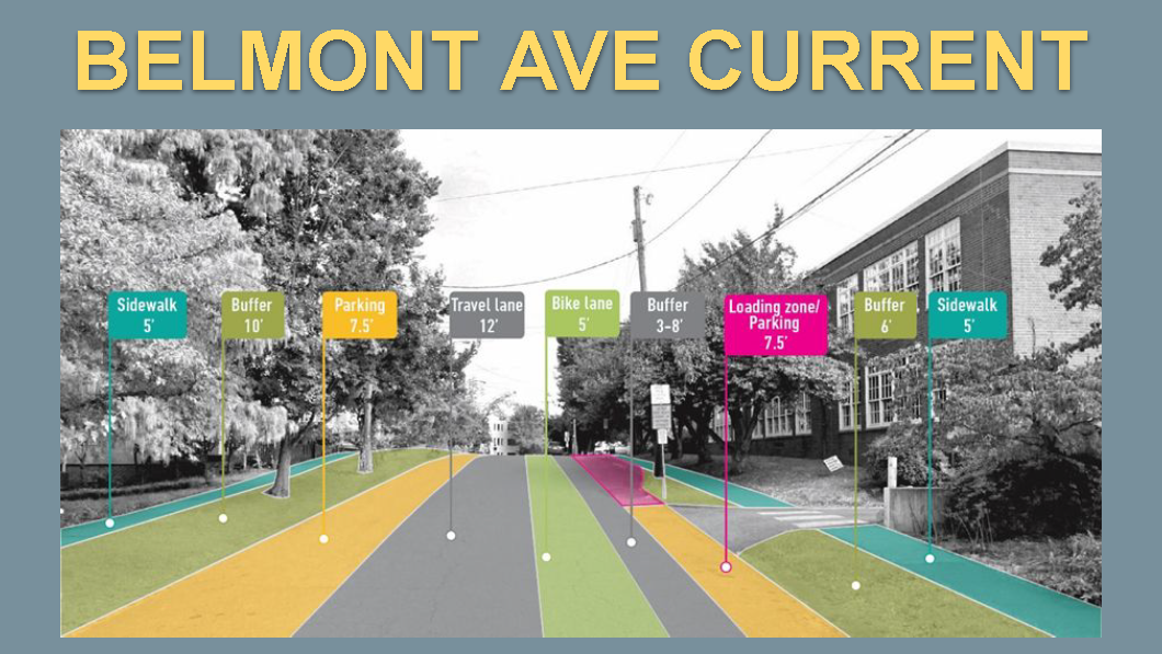 Existing: Belmont Avenue existing design